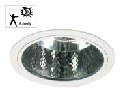  CAT 10226B/W/1 �lmennyezeti l�mpatest, feh�r, fazett�lt alum�nium t�k�r, elektronikus el�t�ttel, �veglappal, 2x26 / GX24q3 kompakt f�nycs�h�z, IP 20