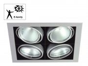  DISPLAY 51450K/35E �lmennyezeti l�mpatest, sz�rke, billenthet�, elektronikus el�t�ttel, 4x35W / G12 nagynyom�s� f�mhalog�n f�nyforr�shoz, IP 20