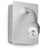  PONT-LED 60006 wall lamp, 60x85x82mm, aluminium, with 1W warm white LED, IP 20 (STOCK CLEARING SALE WHILE STOCK LASTS)