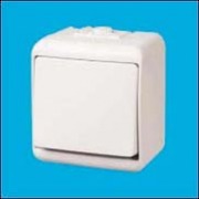  AQUASTAR wall mounted two-way switch, white, IP44 (STOCK CLEARING SALE WHILE STOCK LASTS)