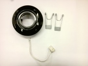  COLOR �lmennyezeti l�mpatest, fekete, �tm. 80mm, kiv. 60mm, s�kban billenthet�, 1x max 20W/ GU4 f�nyforr�shoz (KIFUT� TERM�K, A K�SZLET EREJ�IG)