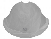  Half glass lampshade, curved, Murano, white  (STOCK CLEARING SALE WHILE STOCK LASTS)