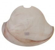  Half glass lampshade, curved, Murano, tobacco (STOCK CLEARING SALE WHILE STOCK LASTS)