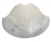  Half glass lampshade, curved, Murano, grey (STOCK CLEARING SALE WHILE STOCK LASTS)