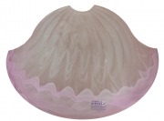  Half glass lampshade, curved, ribbed, Murano, rose (STOCK CLEARING SALE WHILE STOCK LASTS)