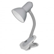  SUZI clip on table spot with flexible arm, 190mm, silver, for  1xmax.60W / E27