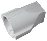  Rear-wired flying mains plug with earthing, 16A, 250VAC, white