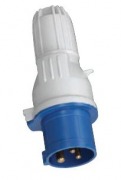  Straight portable industrial plug, 400V, 16A, 3P+E