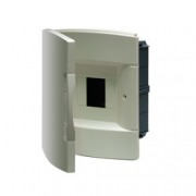  EKINOXE kiseloszt�, s�llyesztett, 1sor, 4 modul, feh�r ajt� (KIFUT� TERM�K, A K�SZLET EREJ�IG)