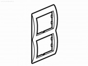  Galea Life two-gang frame, vertical, white