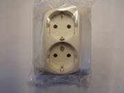  GALEA LIFE double socket, screwed, pearl white