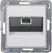  CARIVA recessed RJ11 phone socket without frame, white