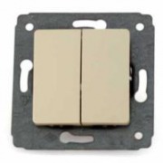  CARIVA recessed two-circuit switch without frame, beige