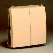  CARIVA double recessed two-way switch without frame, beige