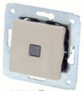  CARIVA recessed two-way switch with indicator light, without frame, beige