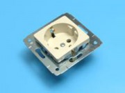  CARIVA recessed socket with earthing, ivory