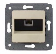  CARIVA recessed RJ11 phone socket without frame, beige