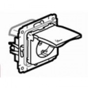  CARIVA recessed socket with earthing and flapper, beige