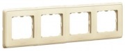  CARIVA four-gang frame, horizontal, beige