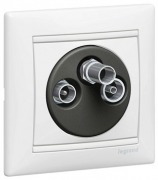  VALENA recessed end-type TV-RD-SAT socket, white