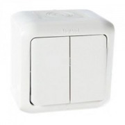  782361 Forix IP44 wall mounted two-way switch, white