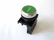  M22-D-G-X1/K10 Nyom�gomb komplett.,lapos,z�ld,el�lapra r�z�thet�