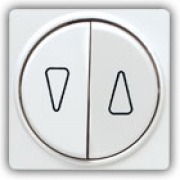  ARCUS PB-2.2Z two-gang rocker for shutter push switch, whiter