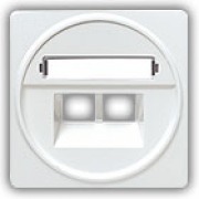  ARCUS PF-5.2 cover for double communication and data transfer socket, white