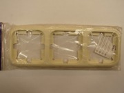  PK-3 three-gang frame, cream