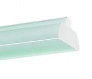  LINIA continuous lighting system, 2x58W fluorescent lamp with electronic ballast, white coated steel reflector, wide light distribution, through wiring with flexible take-off 5x2.5mm2, without light source