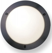  CHARTRES luminaire, diam. 309x95mm, aluminium body, PC diffuser, anthracite, with 1x70W / E27 energy efficient halogen lamp, IP 55 (STOCK CLEARING SALE WHILE STOCK LASTS)