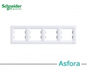  ASFORA four-gang frame, horizontal, white