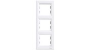 ASFORA three-gang frame, vertical, white