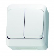  CEDAR PLUS PDK2.4-105wall mounted two-circuit switch, IP44, white