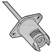  211-21 (100db) RX7s-es lecsavarozhat� f�mhalog�n l�mpa foglalat 32cm vezet�kkel