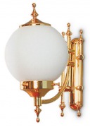  VIKT�RIA wall lamp, 380x310mm, brass, with opal white glass shade, for 1x60W / E27 (STOCK CLEARING SALE WHILE STOCK LASTS)