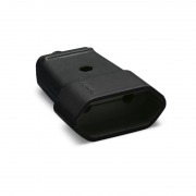  Recessed, unearthed swievel socket, black, 10A, 250V