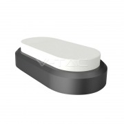  LED mennyezeti l�mpa, LED 8W, 560lm, 3000K, t�glalap, fekete, 190x100x55mm, IP54 (VT-8038-B)