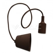  Silikon fixed pendant lighting, brown,  1000mm, without sade, for 1x60W/E27 light source (VT-7228)