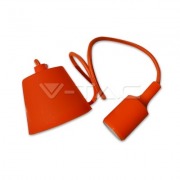  Silikon fixed pendant lighting, orange,  1000mm, without sade, for 1x60W/E27 light source (VT-7228)