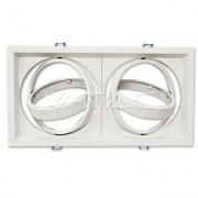  LED �lmennyezeti billenthet� l�mpatest, 2xAR111 f�nyforr�shoz, feh�r (VT-3576)