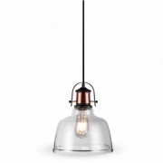  VINTAGE pendant lighting, transparent glass shade, metal & glass, 220x280x1150mm, 1x60W / E27 light source (VT-7220