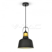  VINTAGE pendant lighting, black, aluminum, 230x310x1150mm, 1x60W / E27 light source (VT-7422)