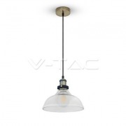  F�ggeszt�k, �veg+f�m, 245x230x1100mm, 1x60W/E27 f�nyforr�shoz (VT-7210)