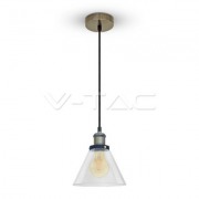  F�ggeszt�k, �tl�tsz� �veg+f�m, 180x230x1110mm, 1x60W/E27 (VT-7185)