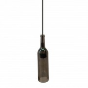  Wine bottle shape fixed pendant lighting, grey,  72x280x1150mm, with glass sade, for 1x60W/E14 light source (VT-7558)