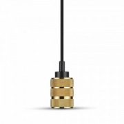  Metal fixed pendant lighting, gold aluminium,  50x1000mm,with two metal strip,  without sade, for 1x60W/E27 light source (VT-7999)