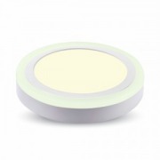  PANEL LED l�mpatest, 8W / 800lm, 120�, meleg feh�r (3000K), kerek, 150x40 mm, (4890)