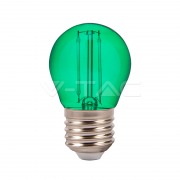  2W/230V round lamp shape (G45), filament-like LED lamp, 60lm, green, 300�, E27 cap (VT-2132)