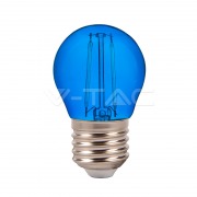  2W/230V round lamp shape (G45), filament-like LED lamp, 60lm, blue, 300�, E27 cap (VT-2132)